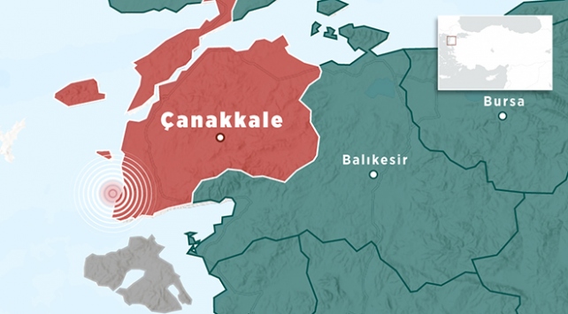 Dün Gece Çanakkale’de 14 Deprem Üst üste Oldu