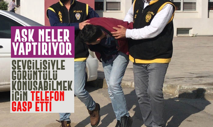 Sevgilisiyle görüntülü konuşmak için telefon gasp etti