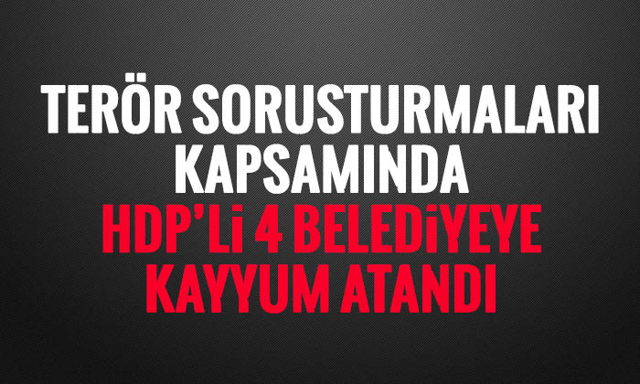 Terör soruşturmasıyla HDP’li 4 Belediyeye daha kayyum atandı