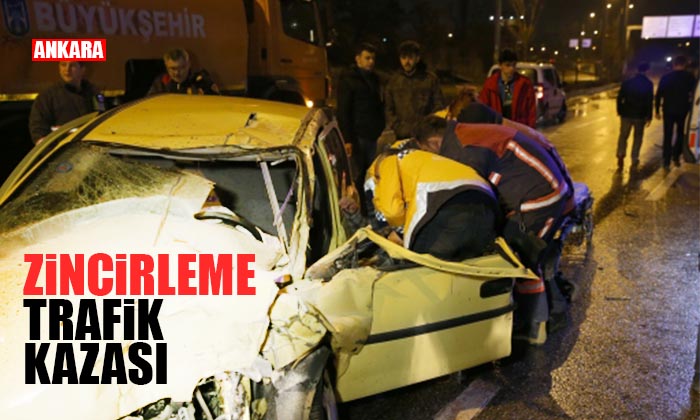Ankara’da zincirleme trafik kazası