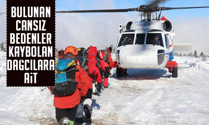 Kaybolan dağcılar hipotermiden hayatını kaybetti