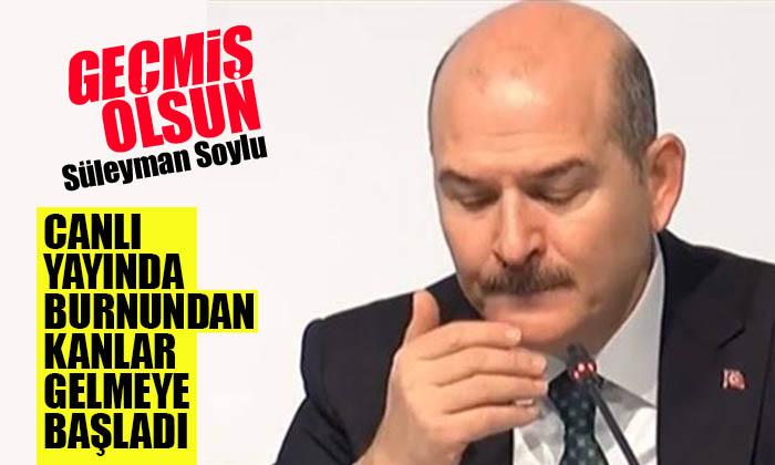Canlı Yayında Bakan Süleyman Soylu’nun burnundan kan geldi