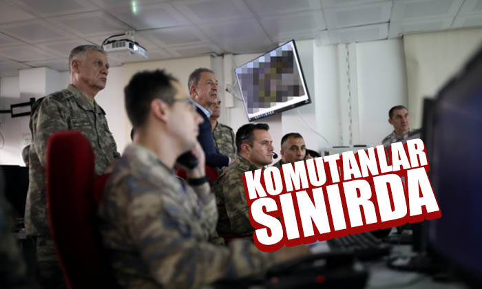 Komutanlar Sınırda Taktik Komuta Merkezinde