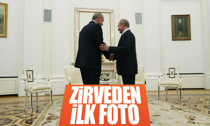 Erdoğan ve Putin görüşmesinden ilk fotoğraflar geldi
