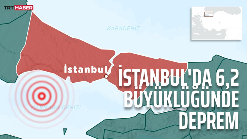 İstanbul’da 6,2 büyüklüğünde deprem