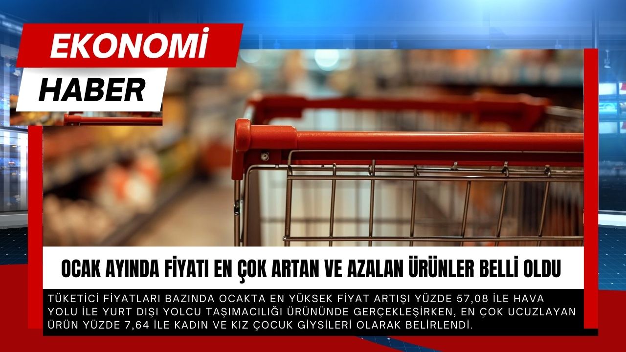 Ocak ayında fiyatı en çok artan ve azalan ürünleri belli oldu