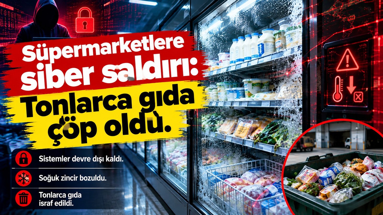Avrupa’da süpermarketlere siber saldırı: Tonlarca gıda çöpe gitti!